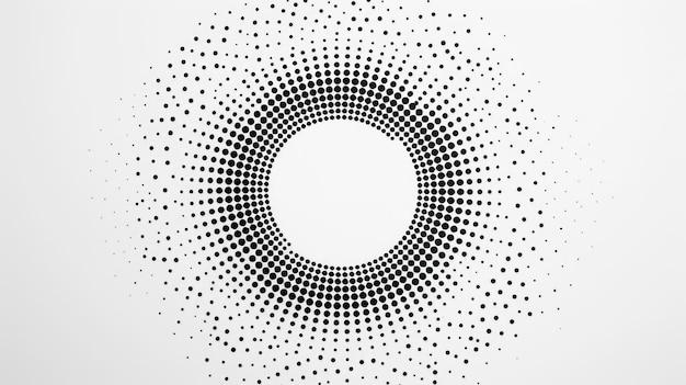 Zdjęcie prosty i minimalistyczny czarno-biały krąg na białym tle nadaje się do projektów projektowania graficznego