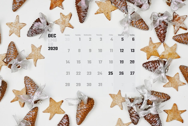 Zdjęcie prosty kalendarz miesięczny