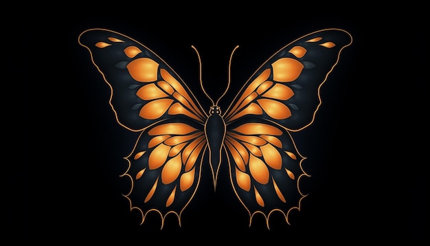 Zdjęcie prosty motyl z symetrycznymi skrzydłami 10