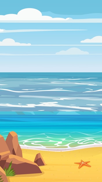 Prosty przykład plaży i oceanu