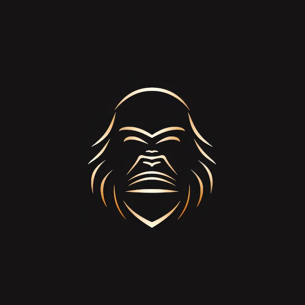 Zdjęcie prosty wektorowy logo goryli