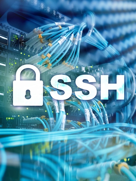 Protokół i oprogramowanie SSH Secure Shell Ochrona danych koncepcja Internetu i telekomunikacji