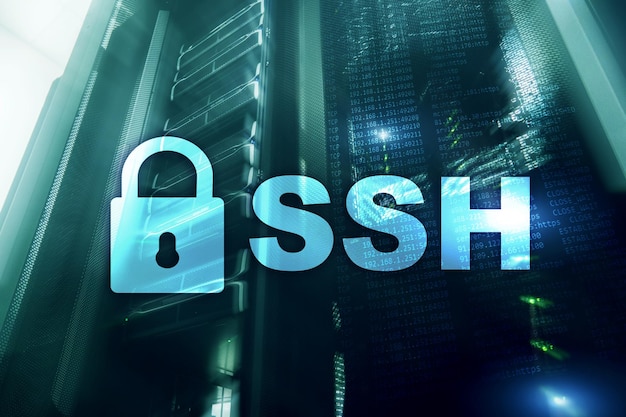 Protokół i oprogramowanie SSH Secure Shell Ochrona danych koncepcja Internetu i telekomunikacji