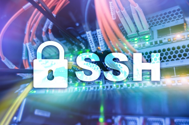 Protokół i oprogramowanie SSH Secure Shell Ochrona danych koncepcja Internetu i telekomunikacji
