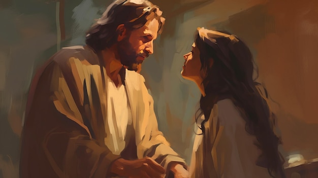 Przebaczenie i miłosierdzie Jezus i cudzołożnica