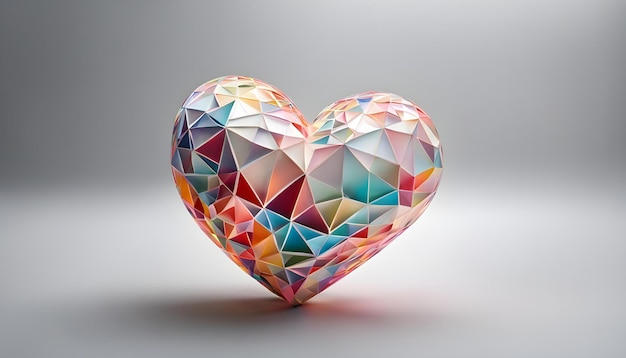 przedmiot w kształcie serca z wzorem trójkątów