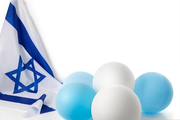 Przedmioty Z Wizerunkiem Flagi Izraelskiej święto Patriotyczne Dzień Niepodległości Koncepcja Izrael Yom Haatzmaut
