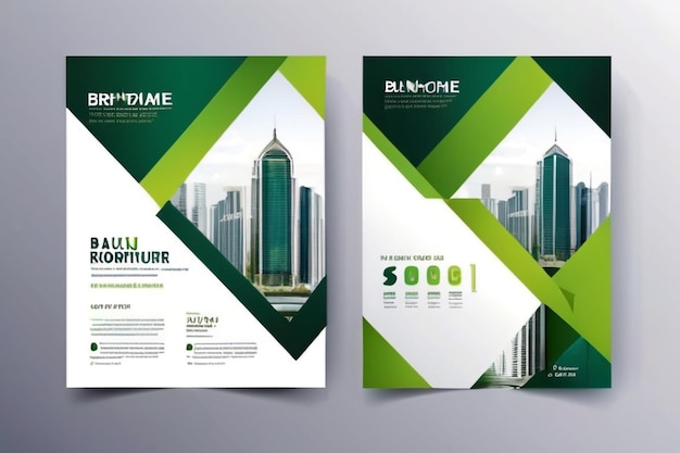 Zdjęcie przednia i tylna okładka nowoczesnego układu broszury biznesowej lub szablonu ulotki