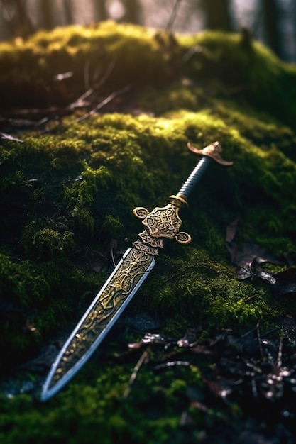 Zdjęcie przedstawienie miecza