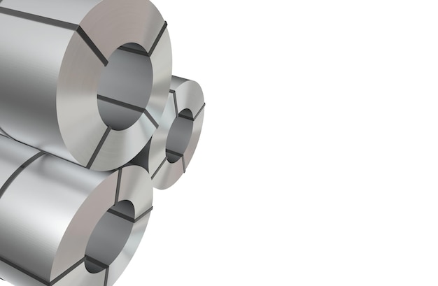 przemysłowe stalowe cylindry aluminiowe ilustracja 3d