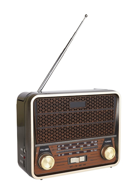 Przenośny odbiornik radiowy retro