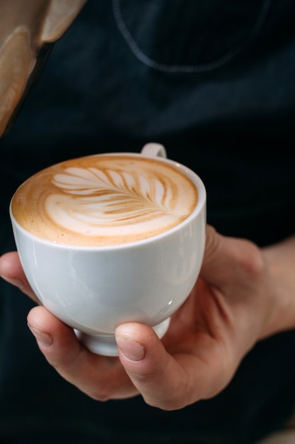 Przepis na menu kawowe barista wystrój latte