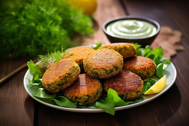 Przepis na zdrowy lunch na chrupiącym pieczonym falafelu