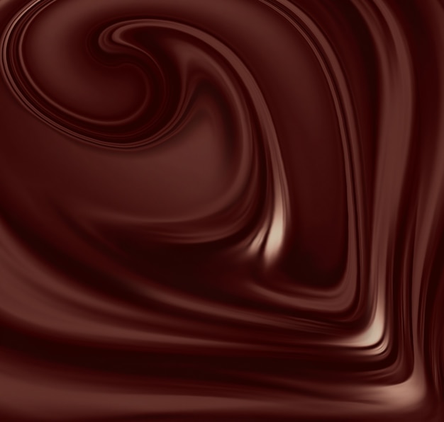 Przepływ płynnej czekolady na pełnym ekranie jako tło