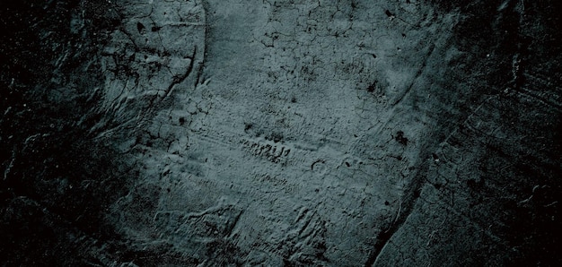 Przerażająca ciemna ściana grungy cementowa tekstura na tle Ściana pełna zadrapań