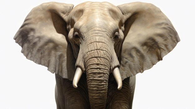 Przerażająca ilustracja słonia w stylu Scotta Rohlfs
