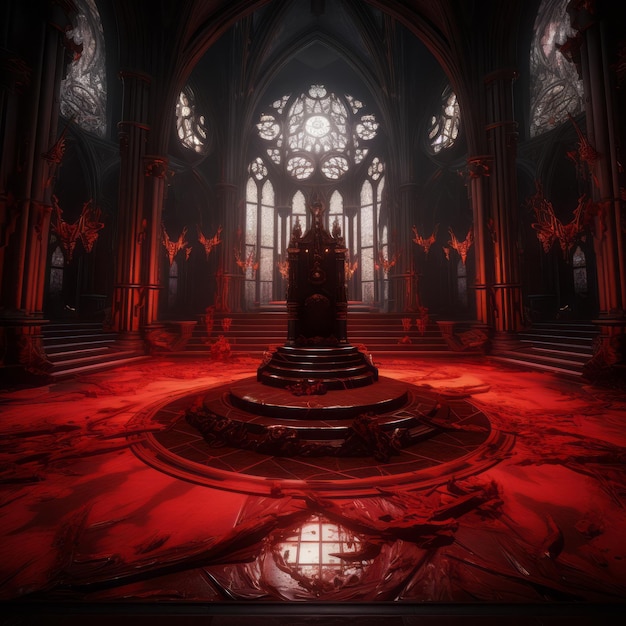 Przerażająca, krwawa sala tronowa.