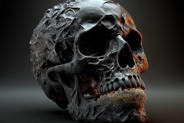 Przerażająca plastikowa czaszka
