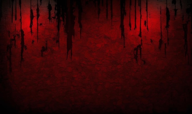 Przerażające czerwone tło ściany halloween tło zdjęcie koncepcja generatywna AI