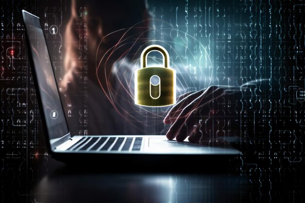 przestępczość cybernetyczna komputer chroniony wirtualnym zamkiem na całym świecie