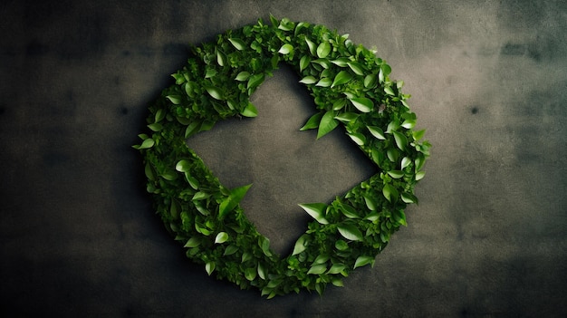 Zdjęcie przestrzeń kopiowania symbolu recyklingu ekologiczne tło ziemi generative ai
