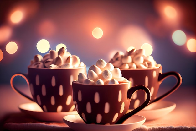 Zdjęcie przeznaczone do walki radioelektronicznej gorąca czekolada z marshmallows generative ai generative ai