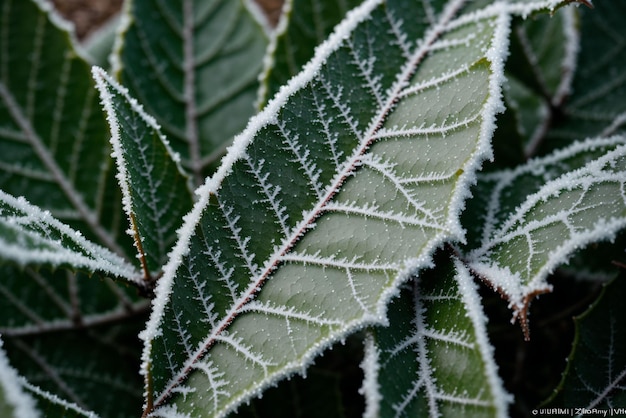 Zdjęcie przeznaczone do walki radioelektronicznej z frostcovered ostrokrzewu liścia