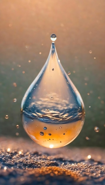 Zdjęcie przezroczysta kropla wody