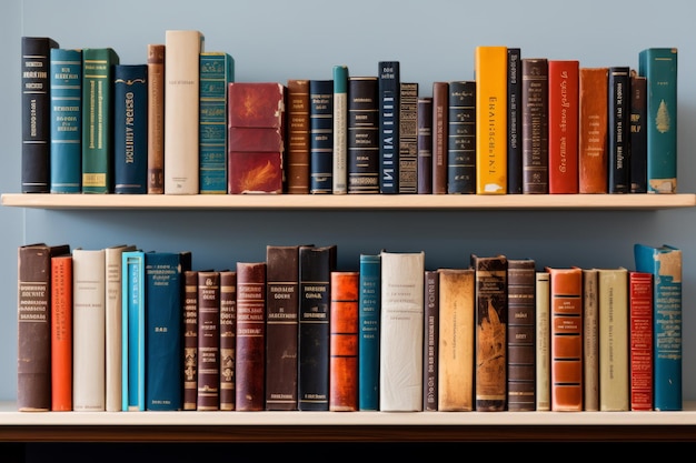 Zdjęcie przyciągająca kolekcja żywy szereg książek zdobi półki biblioteki w vordingborgu