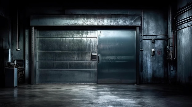 Zdjęcie przyciągająca tekstura metalowych drzwi garażowych