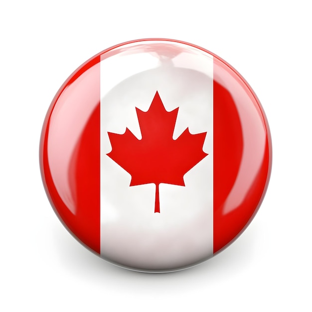 Przycisk ikony w kolorach flagi Kanady