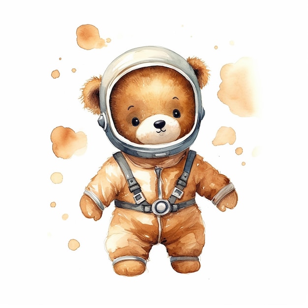 Przygodowy Teddy Uroczy niedźwiedź astronauta
