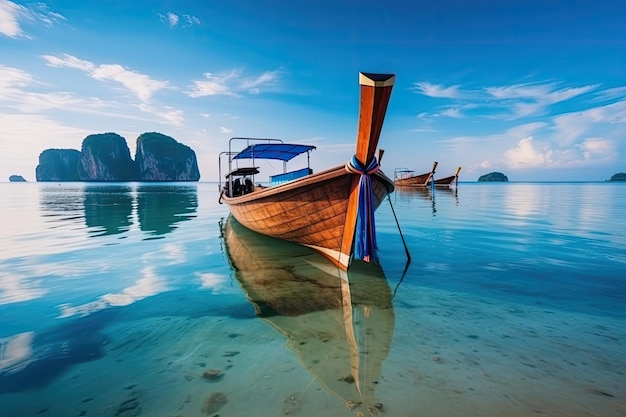 Przyjemny krajobrazowo Tajlandia Pejzaż morski Tajlandzkie wody i wyspy są piękne wraz z...