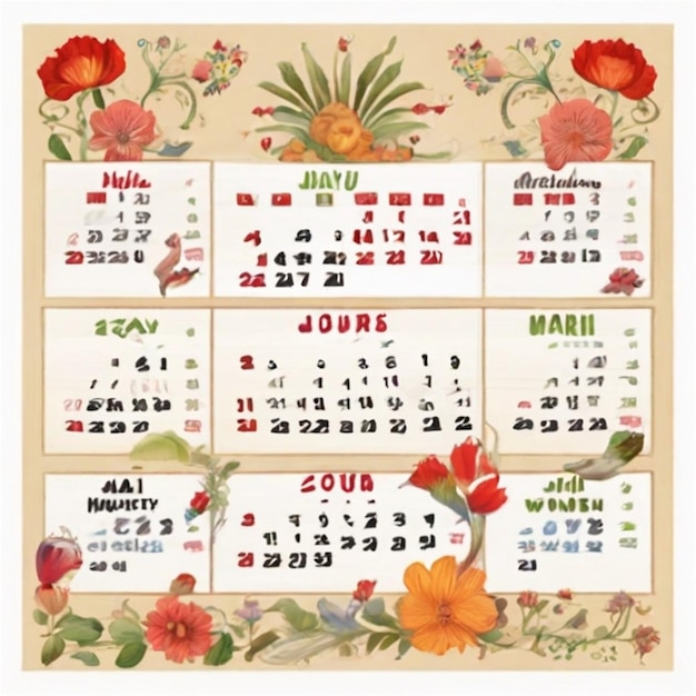 Przyjmij rok przed sobą Kalendarz 2024 Zorganizuj plan i wykorzystaj każdy dzień