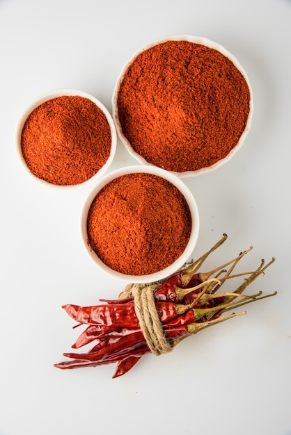 Przyprawa indyjska Czerwone chili lub lal mirch w proszku