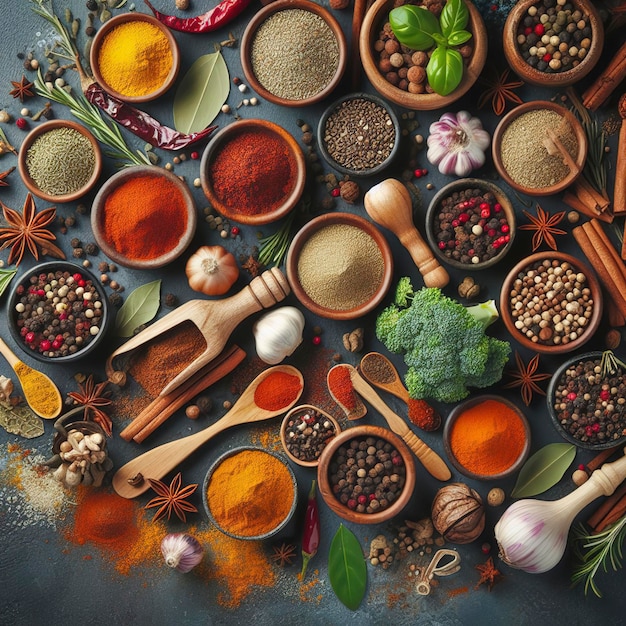 Przyprawy, zioła i różne inne składniki kulinarne