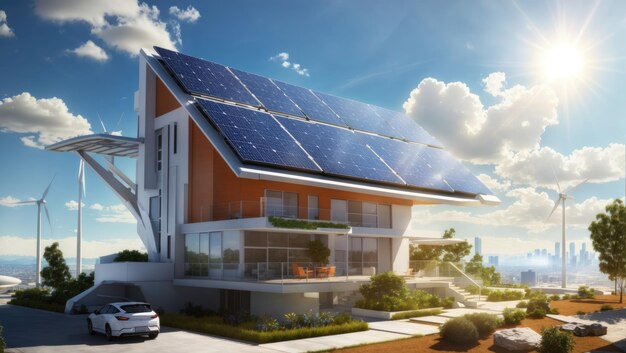Przyszłość słoneczna przewiduje czystą energię z paneli słonecznych