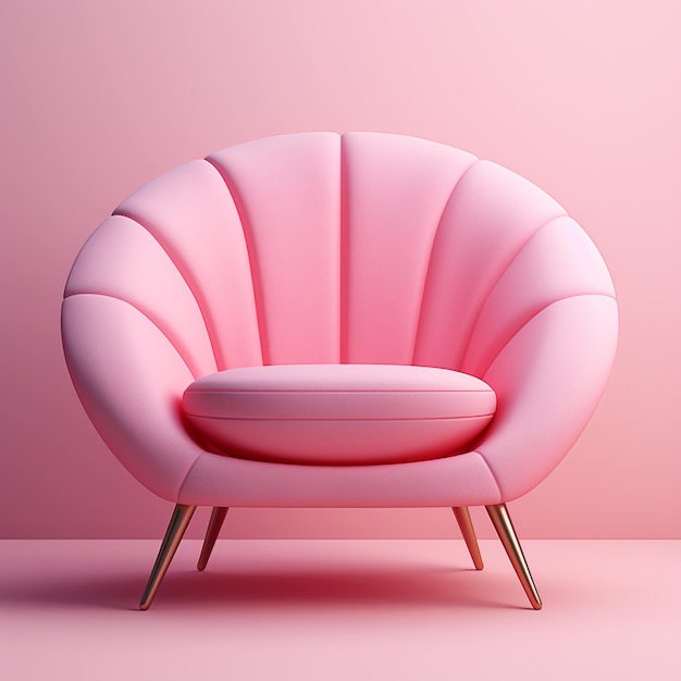 Przytulne krzesło z różowym akcentem z bliska