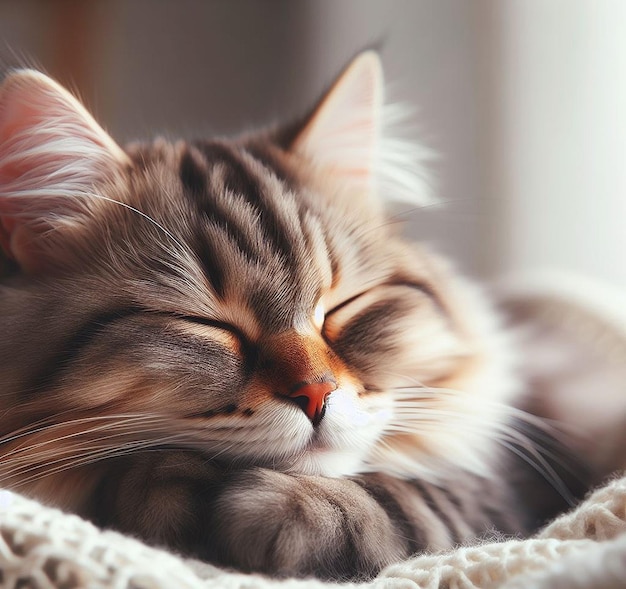 Przytulny śmiech uśmiechnięty uśmiechnięty leżący mruczący kot tapeta plakat obraz tła