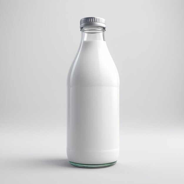 PSD butelki mleka na białym tle