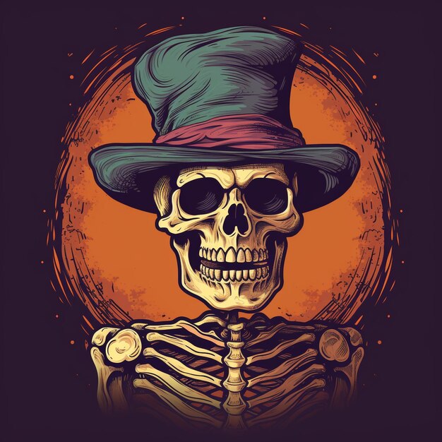 Psychedelic Skulls Collection Żywe i ostre ilustracje wektorowe na Halloween i dalej