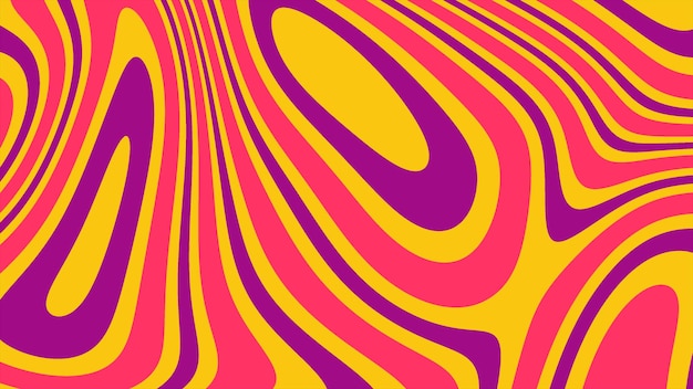 Psychedelic Waves A Groovy Retro Abstract Design
