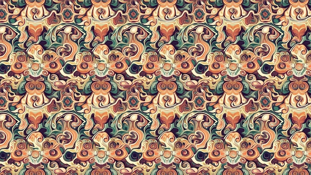 Psychedeliczny wzór kwiatowy