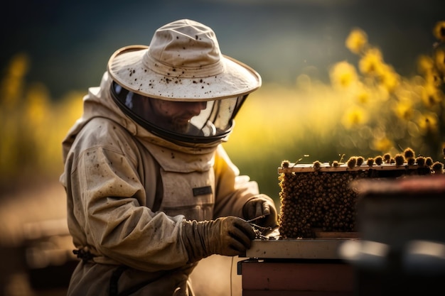 Pszczelarstwo i produkcja miodu generowana przez sztuczną inteligencję