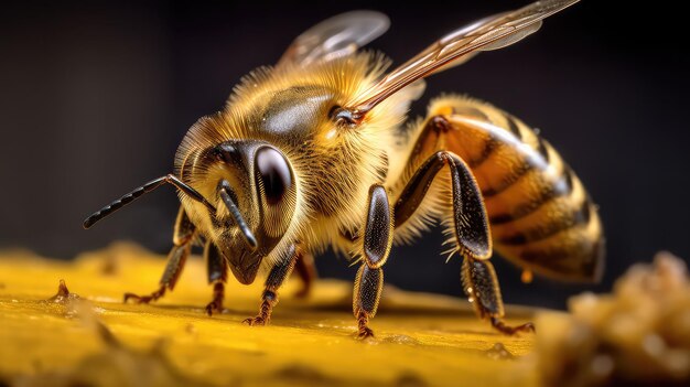 pszczoła miodna z bliska