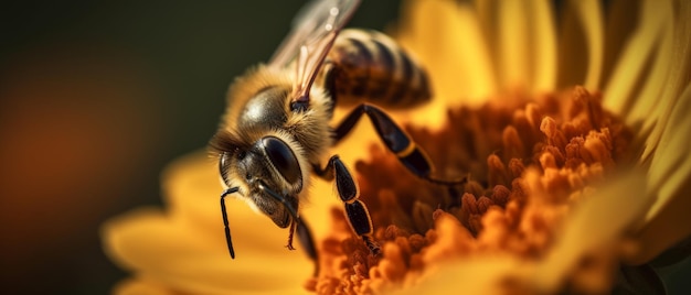 Pszczoła na kwiatku Generacyjna sztuczna inteligencja