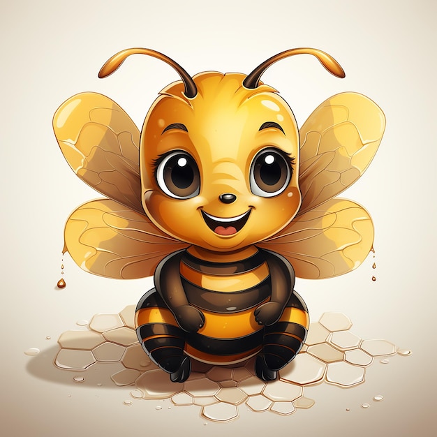 pszczoła z logo kreskówki