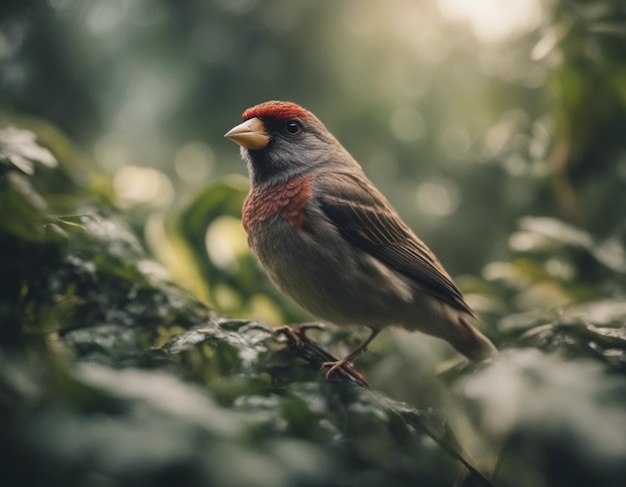 ptak finch w dżungli