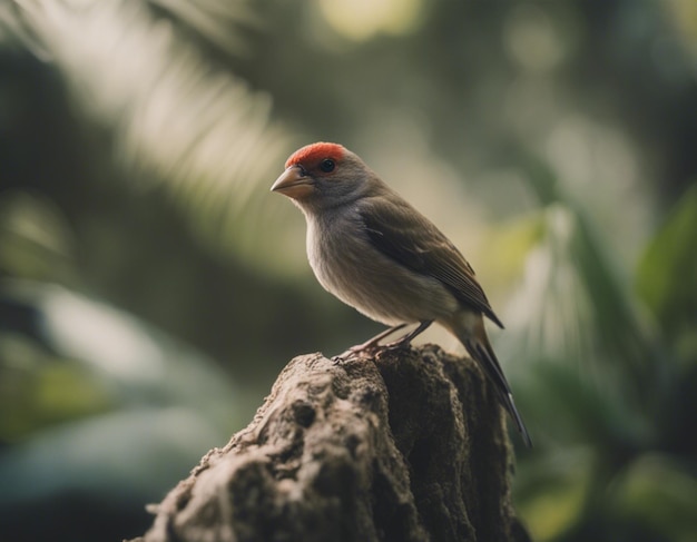 ptak finch w dżungli