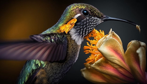 Ptak kolibry w przyrodzie Generative AI
